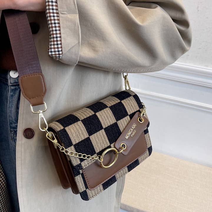 ACCITY - Wholesale Shoulder Bag - Women's - Trendy Checkered PU Crossbody Bag for Women_CWAB15453