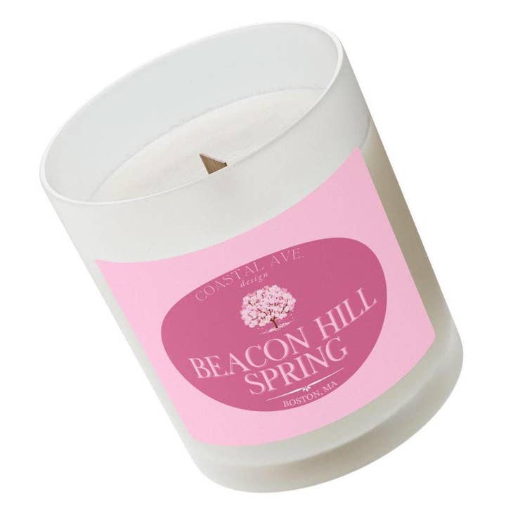 Beacon Hill Spring Boston Wood Wick Coconut Soy Wax Candle for wholesale by Coastal Ave. Design