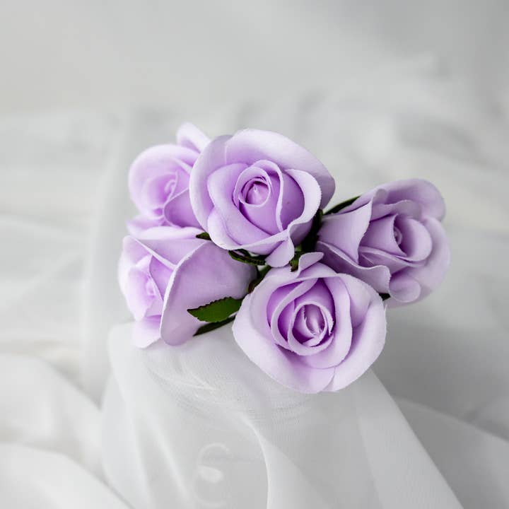 Realistic Artificial Flowers - Wholesale Artificial flowers - Blue Moon Velveteen Rose Bud - Realistic Artificial 2