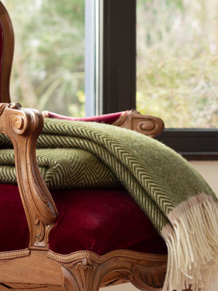 Wolldecke Denver olive für den Großhandel von MoST