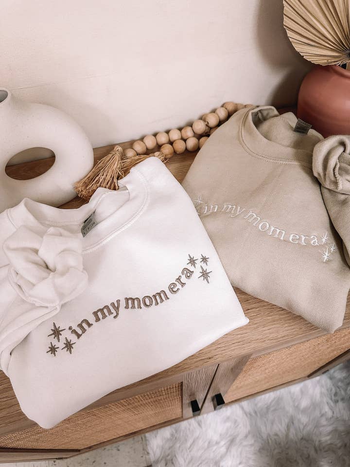 Honey Soul LLC - Wholesale Sweatshirt - Women's - Embroidered In My Mom Era Crewneck