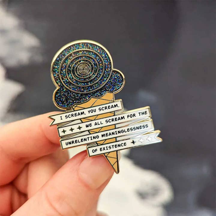 We All Scream hard enamel pin for wholesale by Cunning Linguist Co.