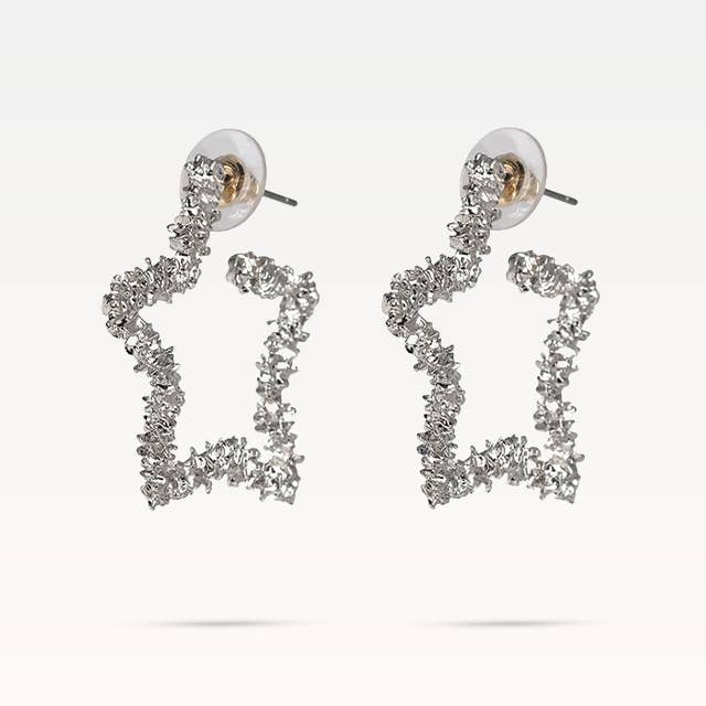Margot Bardot - Wholesale Dangle Earrings - Starla Star Earring - Silver