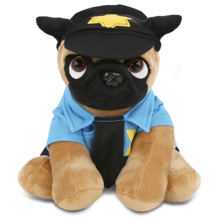 Cota Global - Vendita all'ingrosso Peluche - Bambini e neonati - Poliziotto di Peluche - Peluche - Cane Carlino 8"
