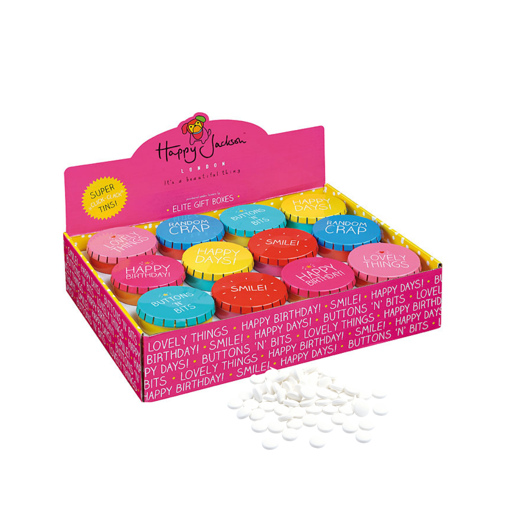 Tin Treats – wholesale Decorative box – Happy Jackson - Click Clack Tin / Mini Mints (36)0