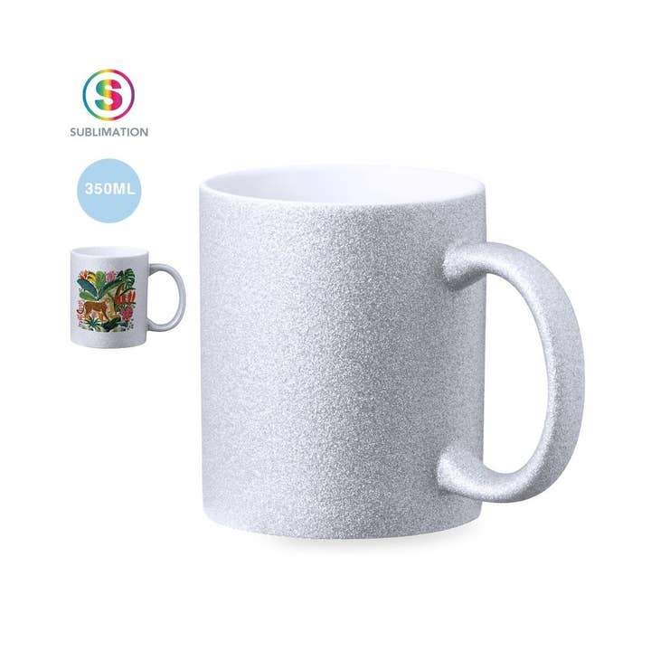 STAR WAY, S.L. - Vendita all'ingrosso Tazza - Tazza ceramica per sublimazione con glitter argentati1