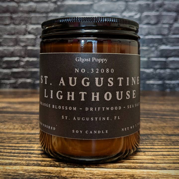 St. Augustine Lighthouse Candle for wholesale by Ghost Poppy