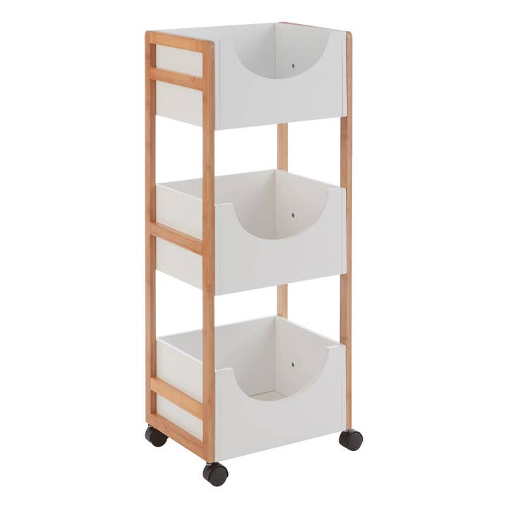 Interiors by Premier - Wholesale Free Standing Shelf - Nostra 3 Tier Storage Trolley