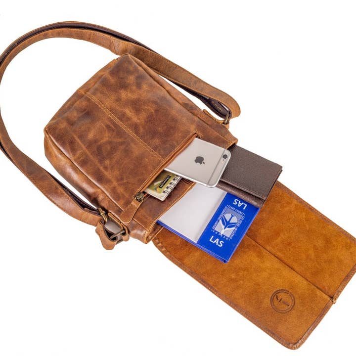 Men's Gifts Australia - Wholesale Messenger Bag - Unisex - Leather Messenger Bag-Wanderer -Regular