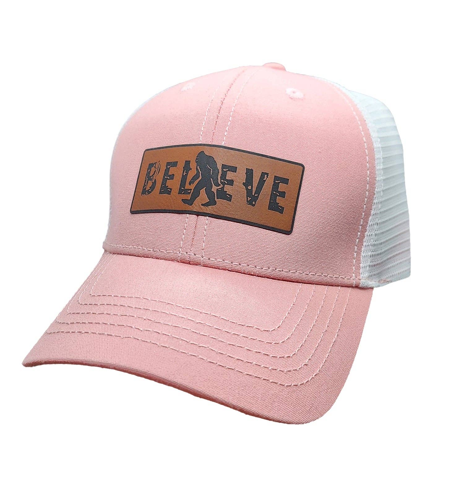 Pink Bigfoot Believe Women's Modern Trucker Cap for wholesale on Faire0