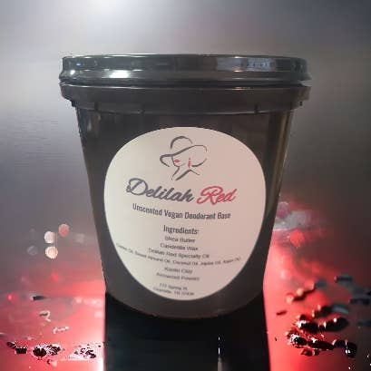 Vegan All Natural Deodorant Base - Bulk (Melt & Pour)- with Kaolin Clay and Candelilla Wax for wholesale by Delilah Red