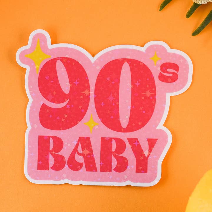 90's Baby Sticker for wholesale by Sunglow Paper Co.