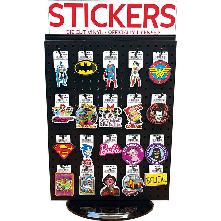Ata-Boy - Wholesale Retailer Display - Paper & Novelty - Spinning Counter Peg Display for Stickers or Keychains
