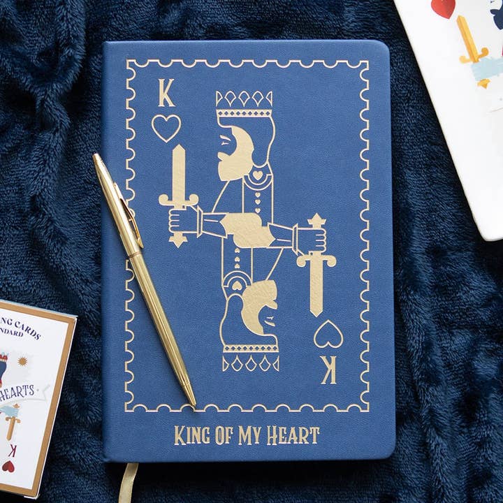 Something Different Wholesale - Wholesale Notebook - King of My Heart Playing Card A5 Father's Day Notebook