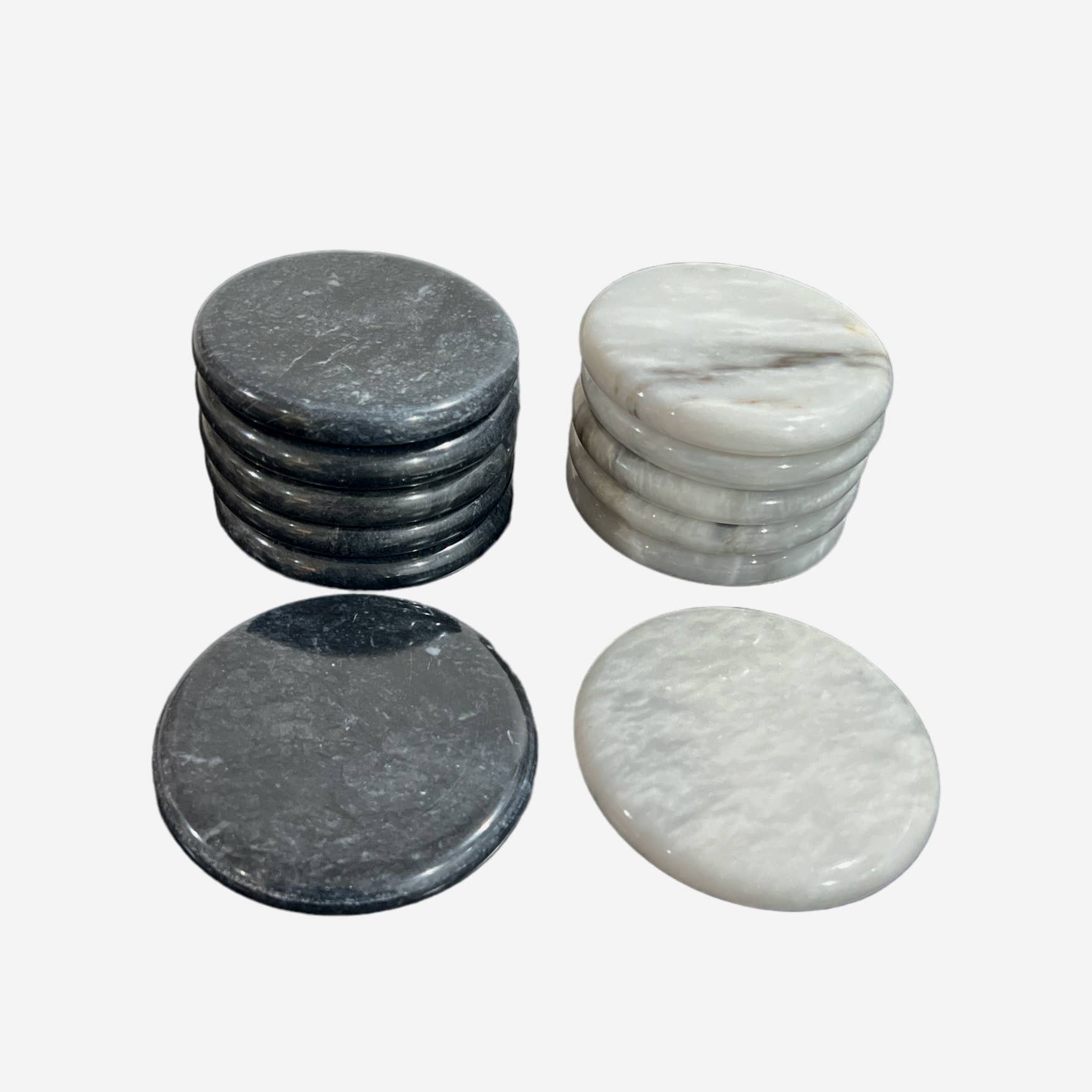 Heaven Spring Ltd - Wholesale Coasters - Black Marble Coaster Round (9cm) - Set of 40