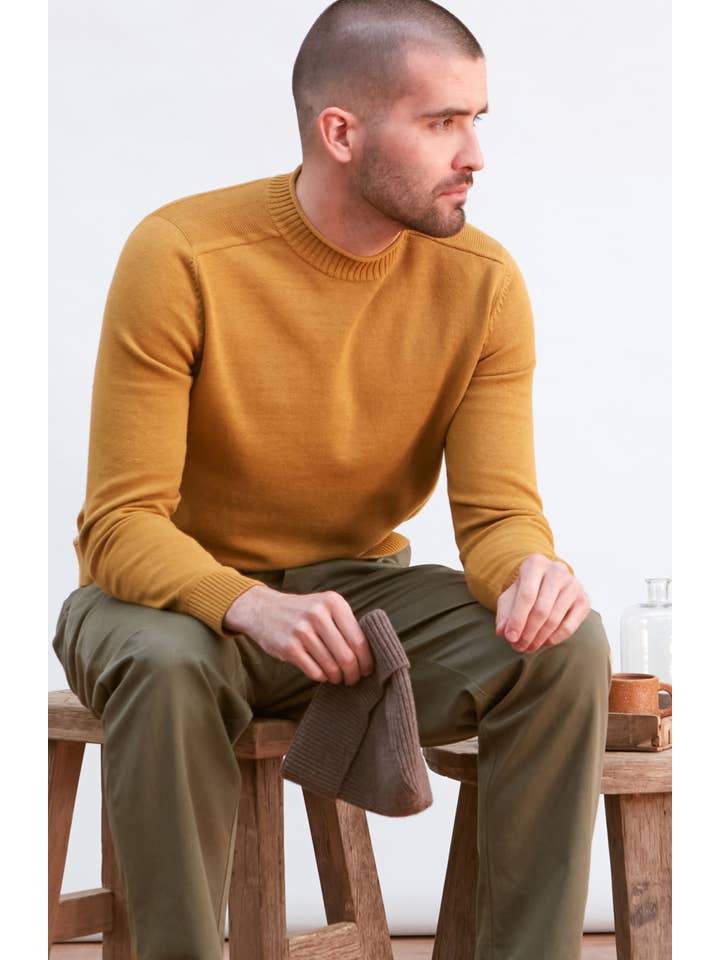 Paul James Knitwear - Wholesale Knitted jumper – Men′s - Mens Lightweight Organic Cotton Linen Saddle Shoulder Jumper8