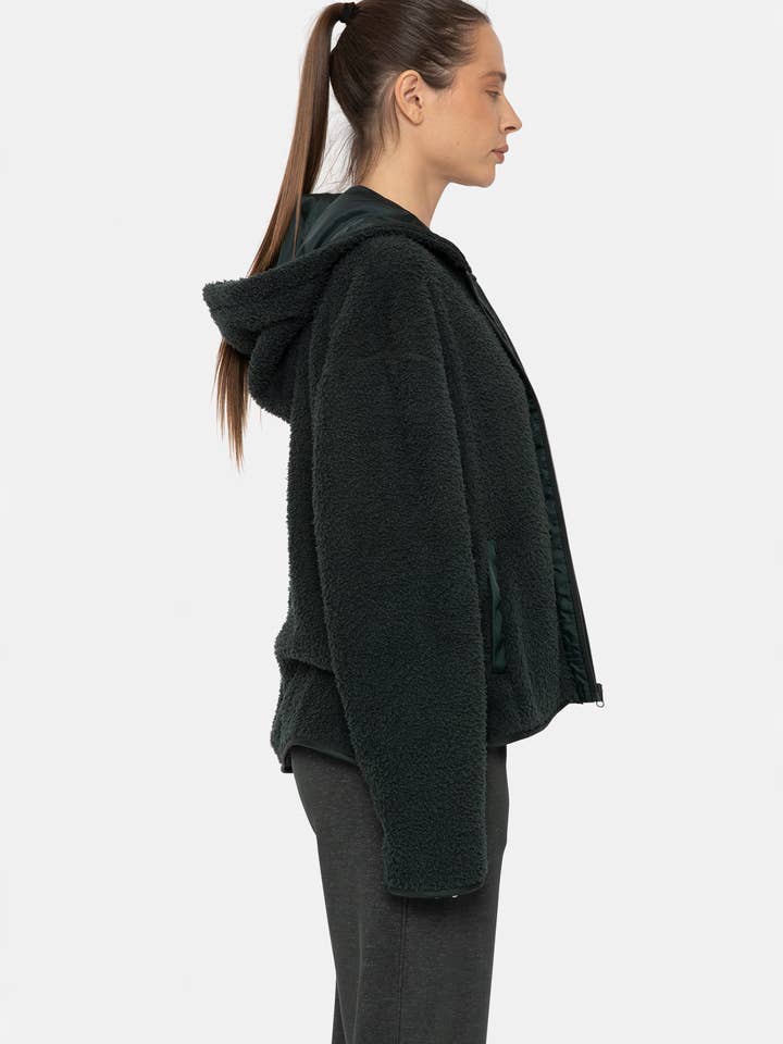 Mono B - Wholesale Hoodie - Women's - Zip Up Sherpa Hoodie