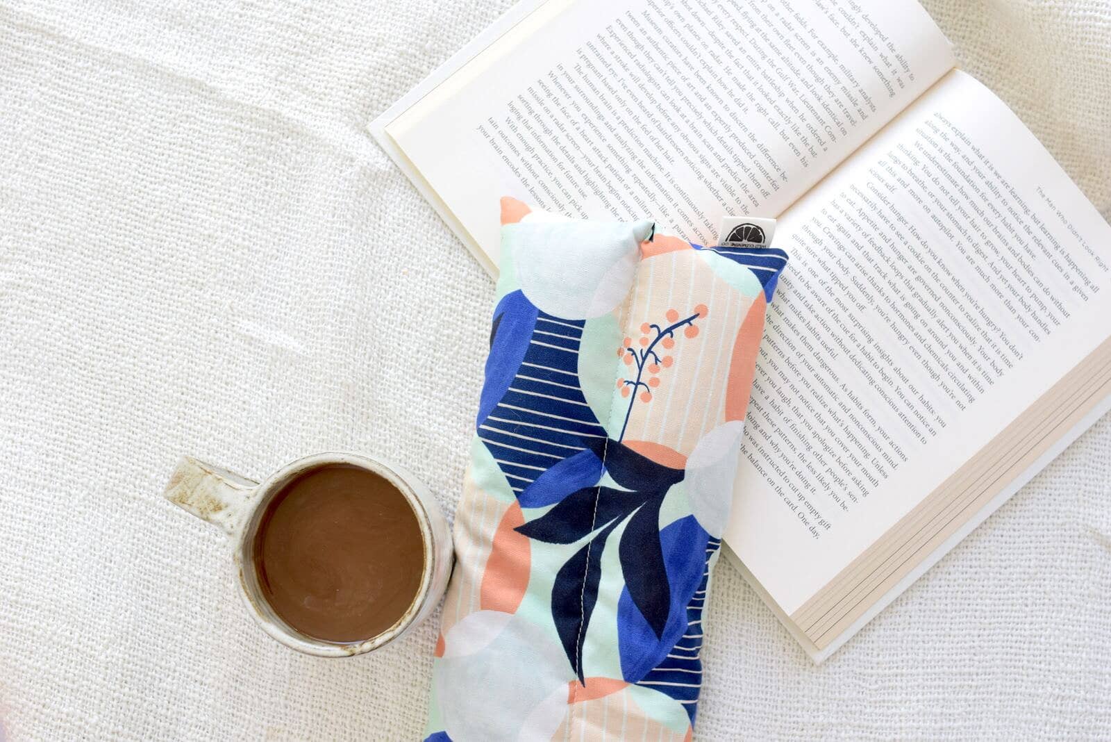 Wild Clementine Co. - Vente Compresses chaud/froid - Coussin chauffant pour le cou, graines de lin chaudes+froides - Cabana Blue3