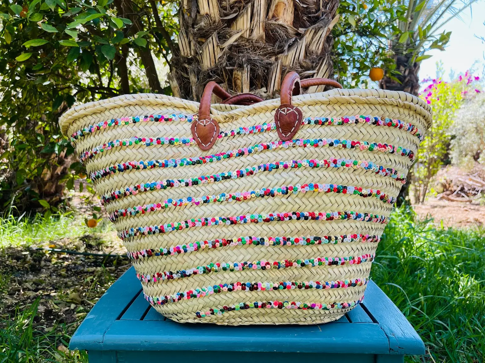 DarKech - Wholesale Beach Bag - Trendy straw bags , straw beach bag, Leather handle1