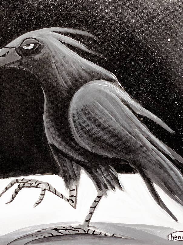 Raven Attitude Canvas Print for wholesale by It's a Henry