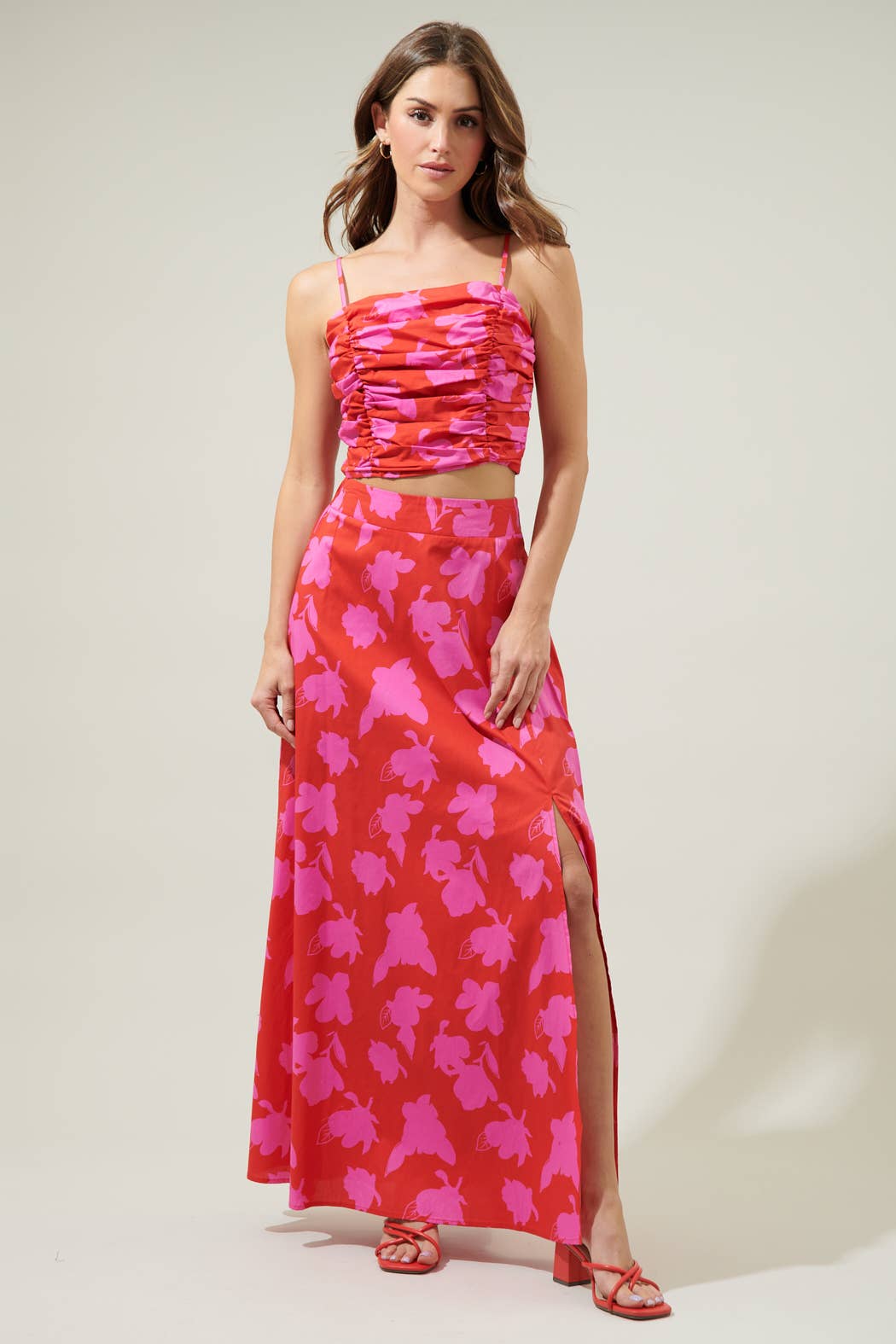 FUCSIA-ROJO Falda larga Raspberry Bliss de venta al por mayor en Faire3