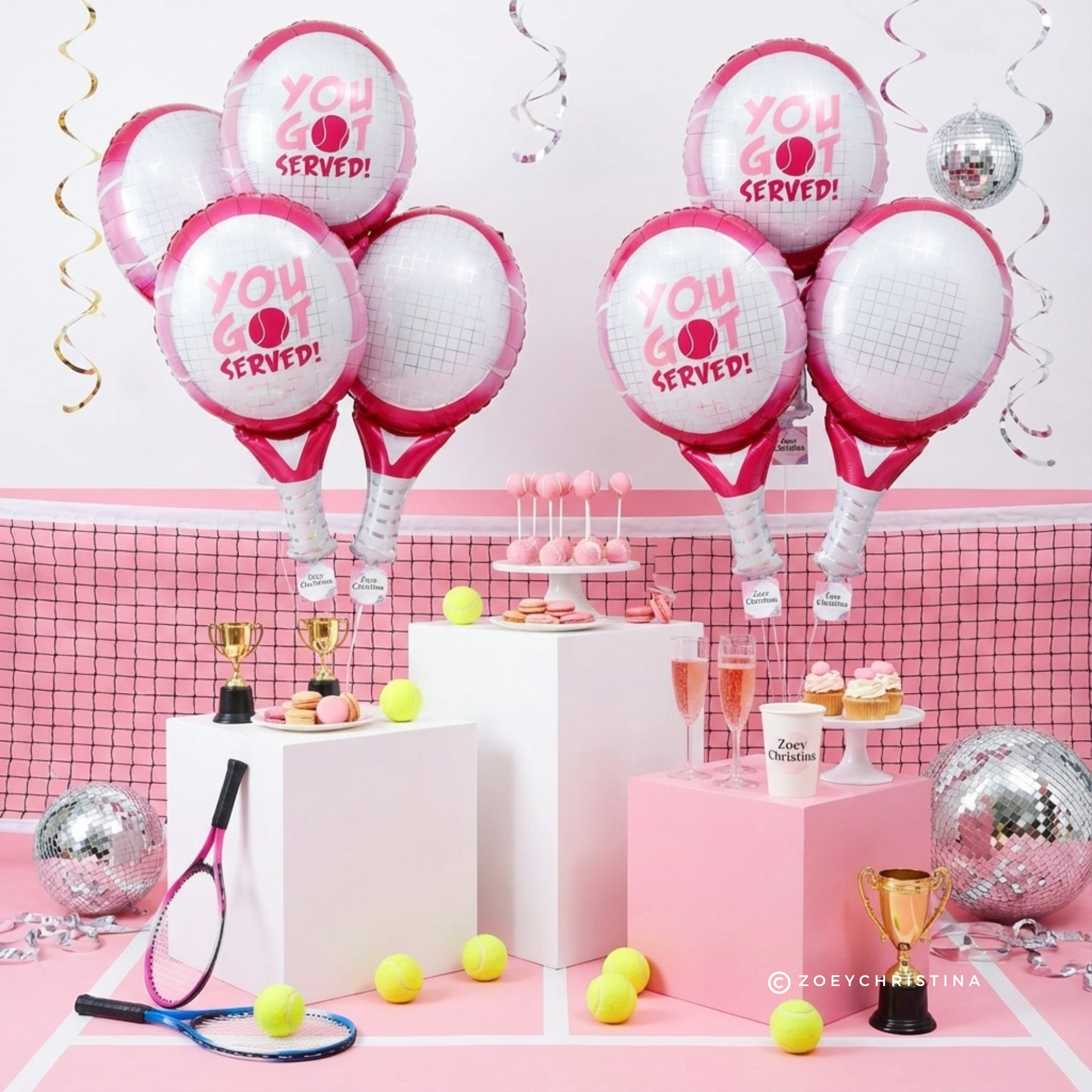 Zoey Christina - Wholesale Balloon - Tennis Racket Foil Balloon 32" – “You’ve Got Served” 8