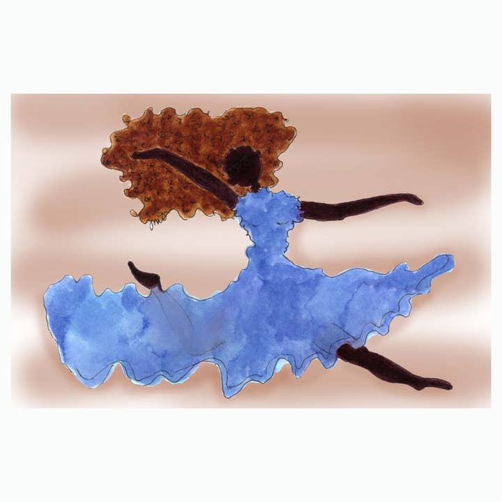 4"x6" Dancer Card for wholesale by Little Feet's Opus, LLC