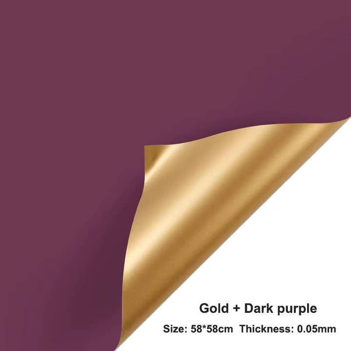 Elegant Design Supply – Engroshandel Indpakningspapir – Dobbeltsidet guld vandtæt blomsterindpakningspapir (20 ark/taske)