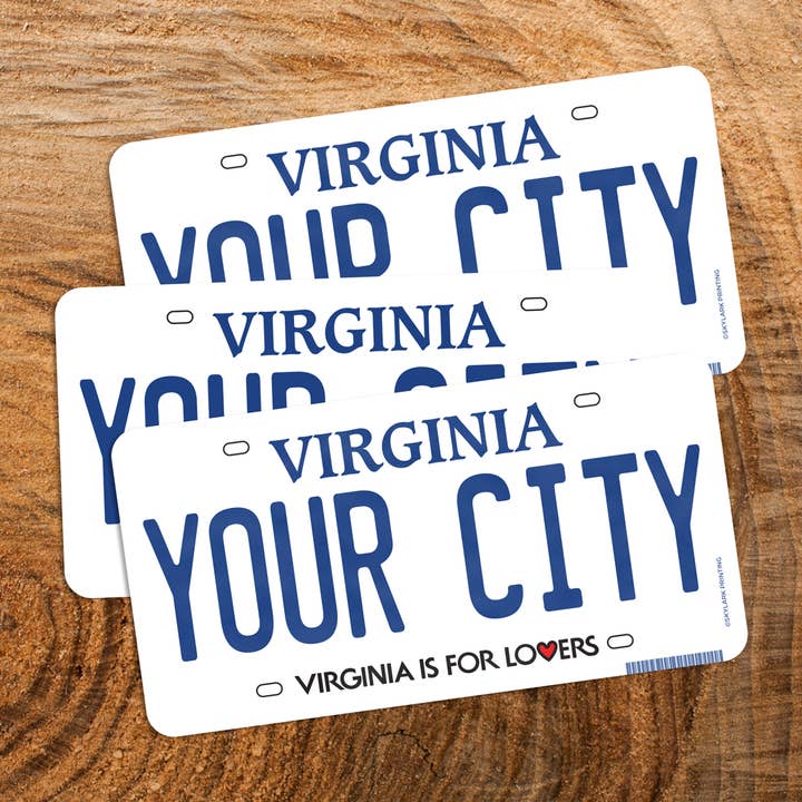 Virginia License Plate Souvenir Sticker with Your Copy and other Purchase Wholesale virginia is for lovers. Free Returns & Net 60 Terms on Faire trending on Faire.