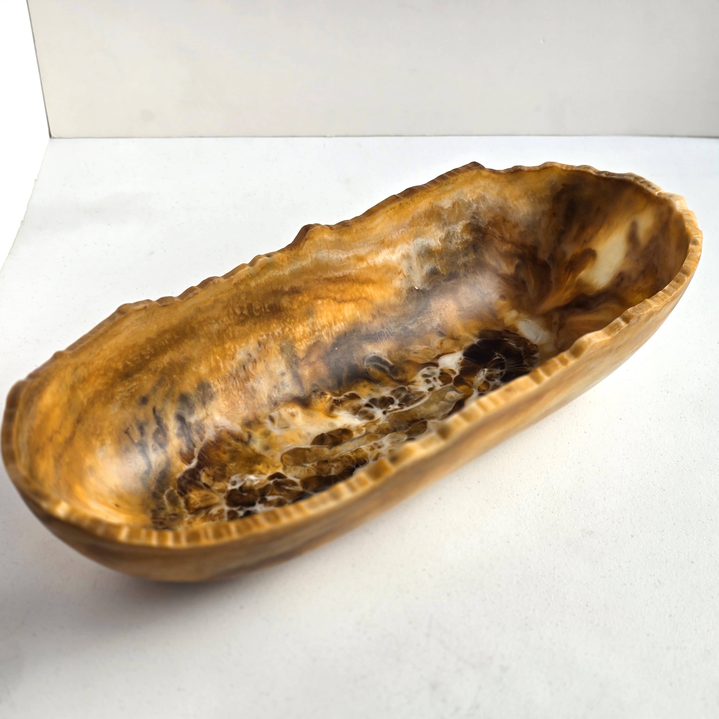 Gibb & Daan - Wholesale Serve Bowl - Large Resin Trough - Entryway Catchall - Decorative Bowl4