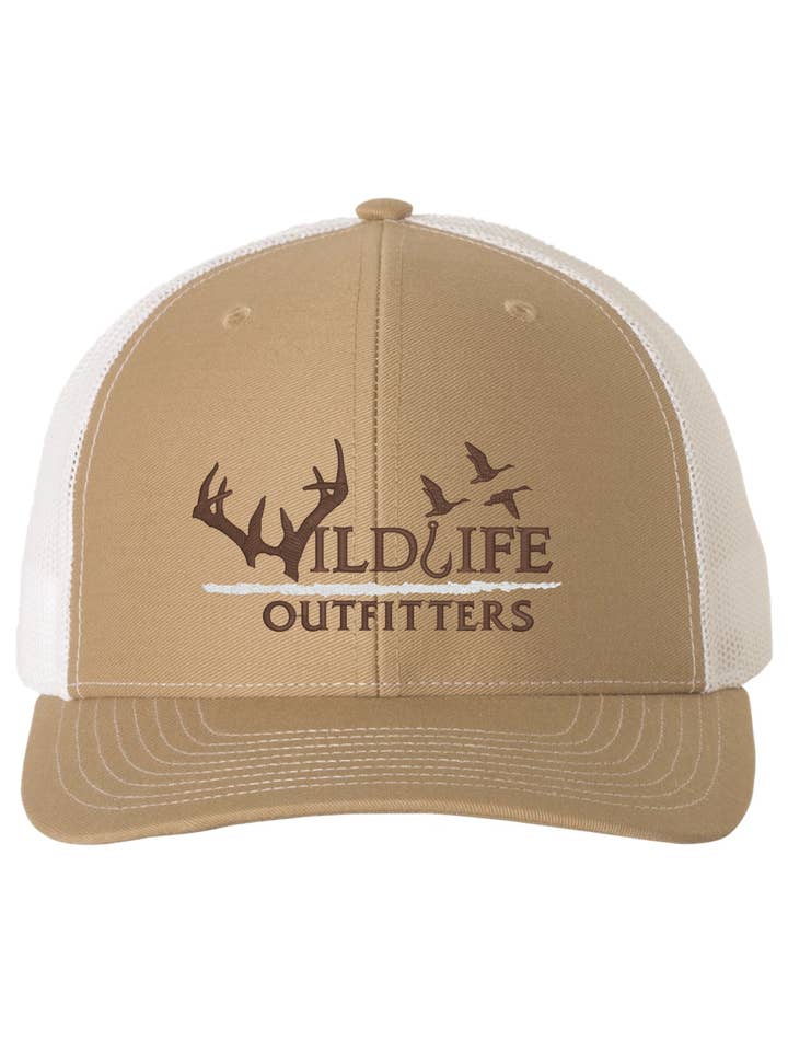 Hat - 112 Khaki/White, Awd, Front, Brown for wholesale by Wildlife Outfitters