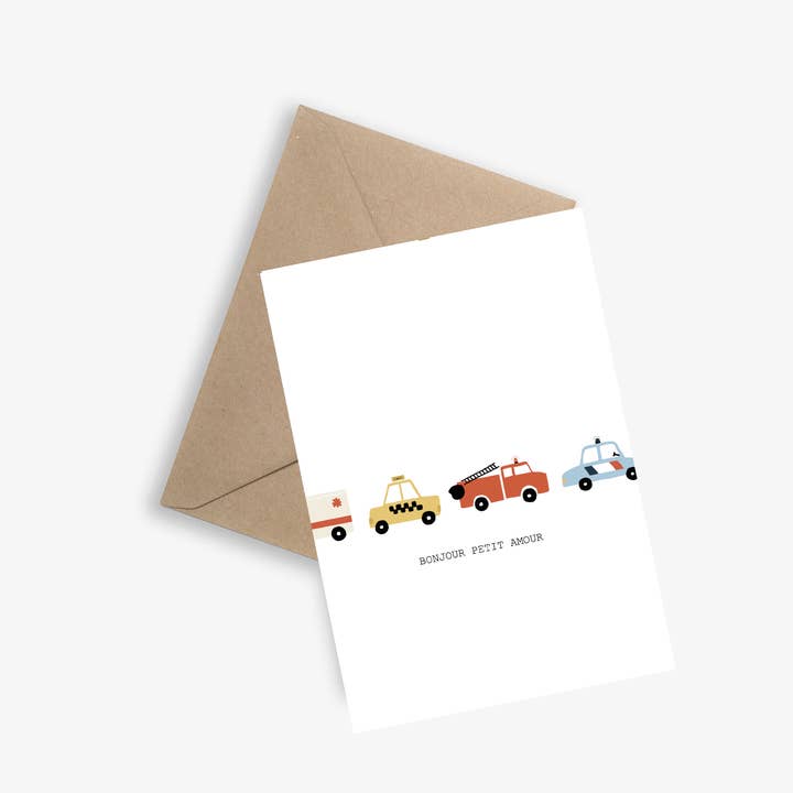 LE PAPIER GRAPHIQUE - Venta al por mayor Tarjetas de bebé - Tarjeta Simple Nacimiento - Hola Pequeño Amor