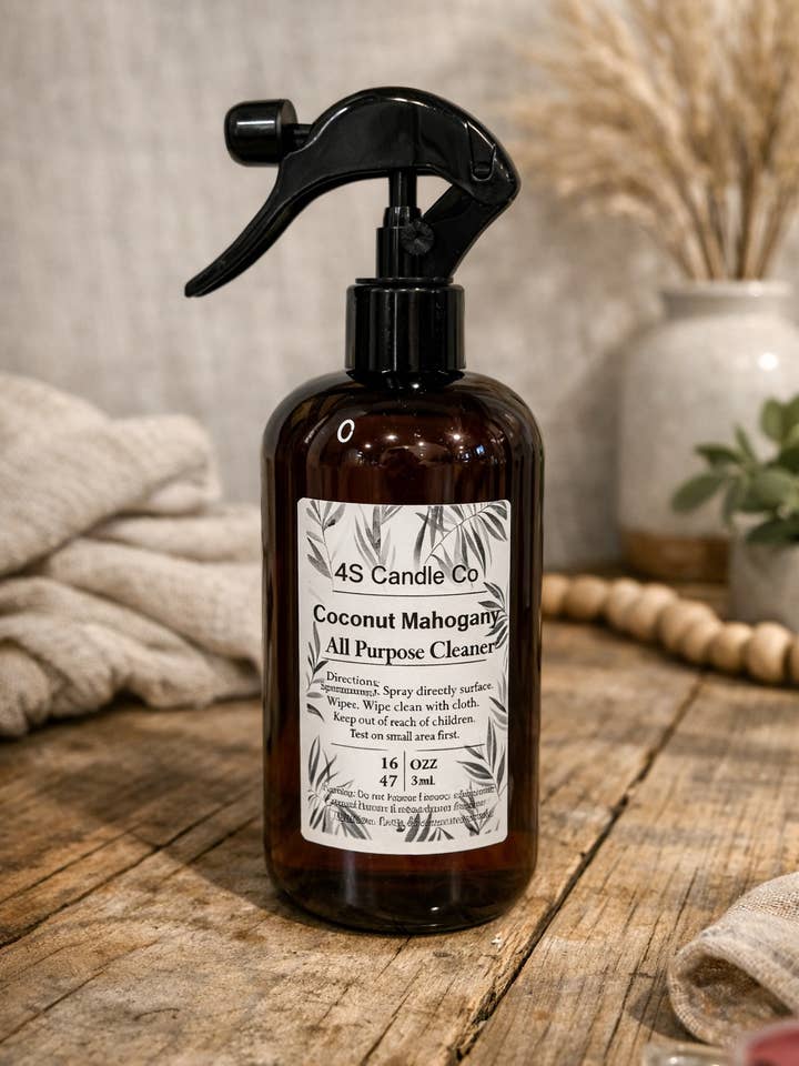 Bouteille pulvérisateur en plastique pour nettoyant tout usage pour la vente par 4S Candle Co