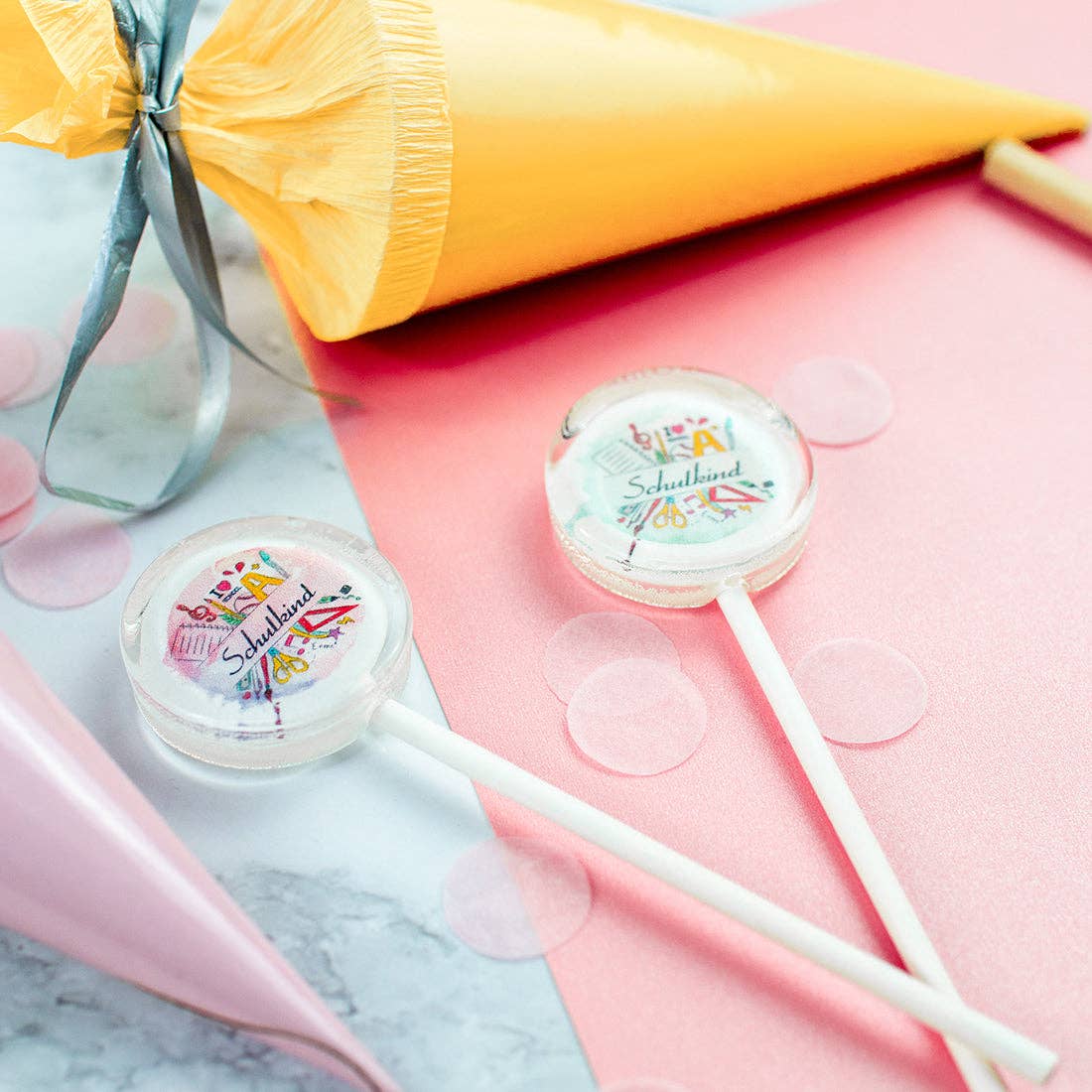 salonbuck - Wholesale Lollipop - Motif Lollipop "Schoolchild" turquoise2