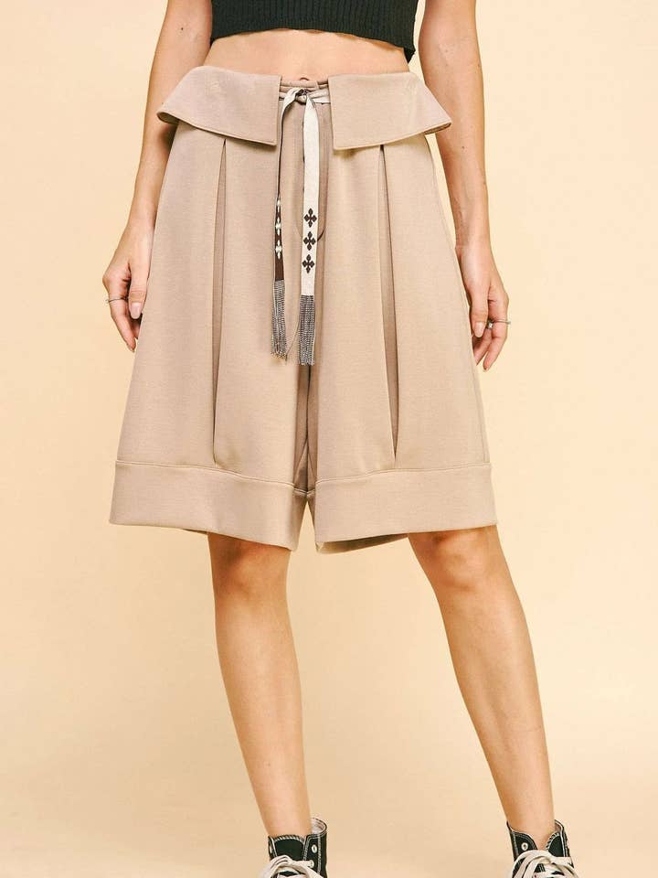 Davi & Dani Fold Over Waist Band Strap Detail Short and other Purchase Wholesale fold over shorts. Free Returns & Net 60 Terms on Faire trending on Faire.