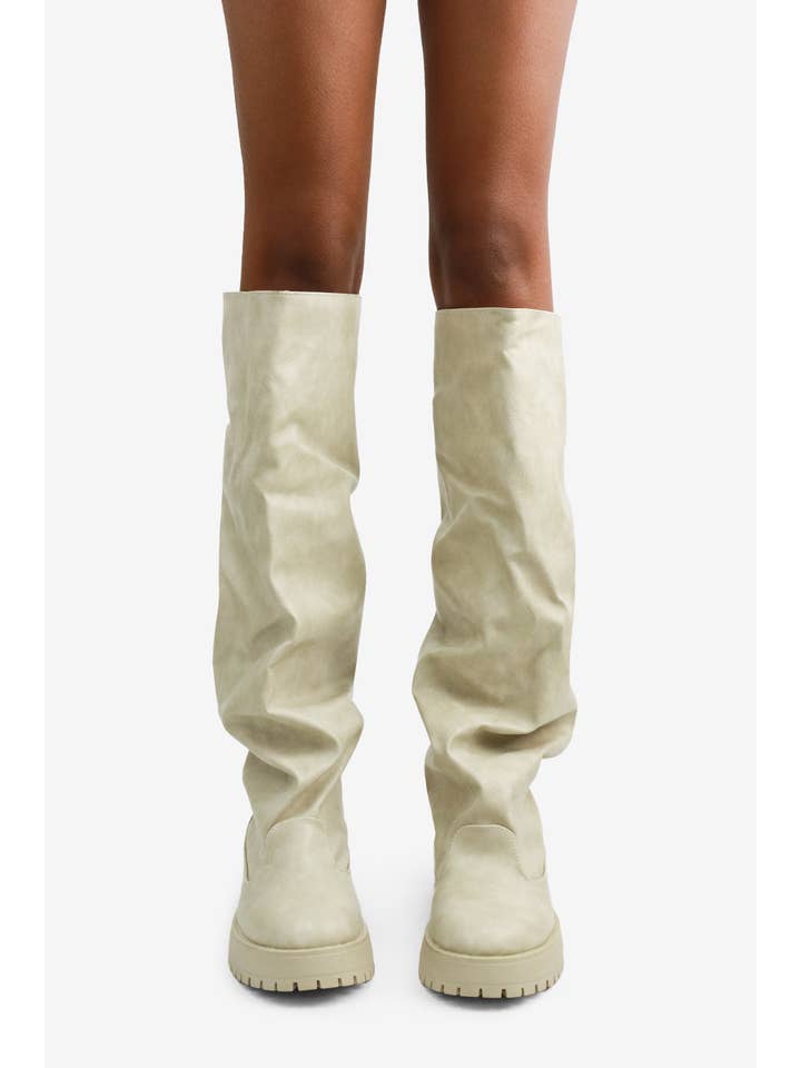 Lemonade Shoes - Wholesale Boots - Women's - CITY OF GOD - Slouchy Tall Boots w/ Rugged Sole7