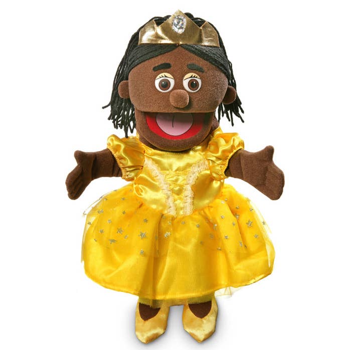 Silly Puppets Princess, Black (14") for wholesale by Silly Puppets