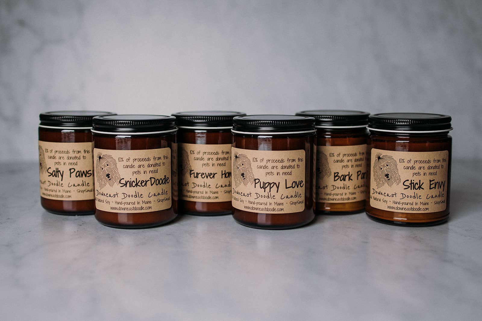 Downeast Doodle Candle Company, LLC - Wholesale Jar/Filled Candle - Doodle Donation Salty Paws Natural Soy Candle3