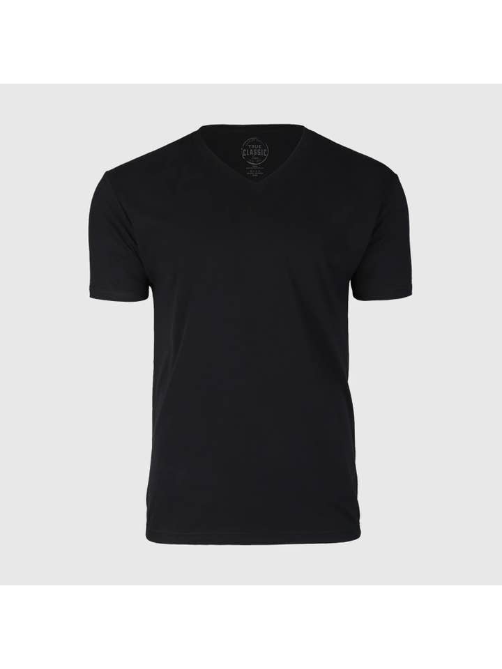 True Classic - Wholesale T-Shirt - Men's - Short Sleeve T-Shirt | V-Neck | Black