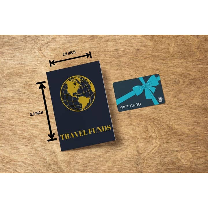 Porte-carte-cadeau : Fonds de voyage - Porte-argent pour anniversaires ou vacances pour la vente par Very Pun Stuff
