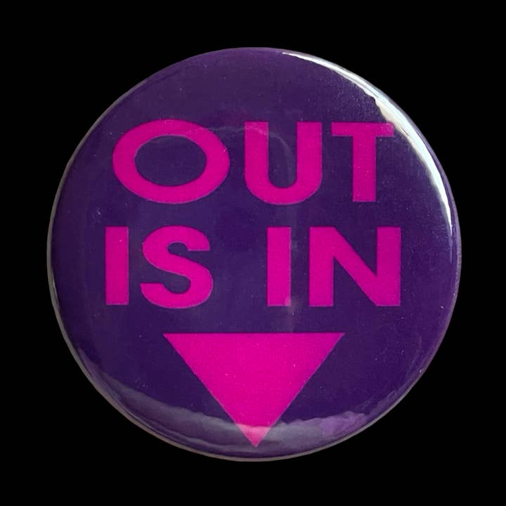 Out Is In Repro Pin for wholesale by bigbadtrouble