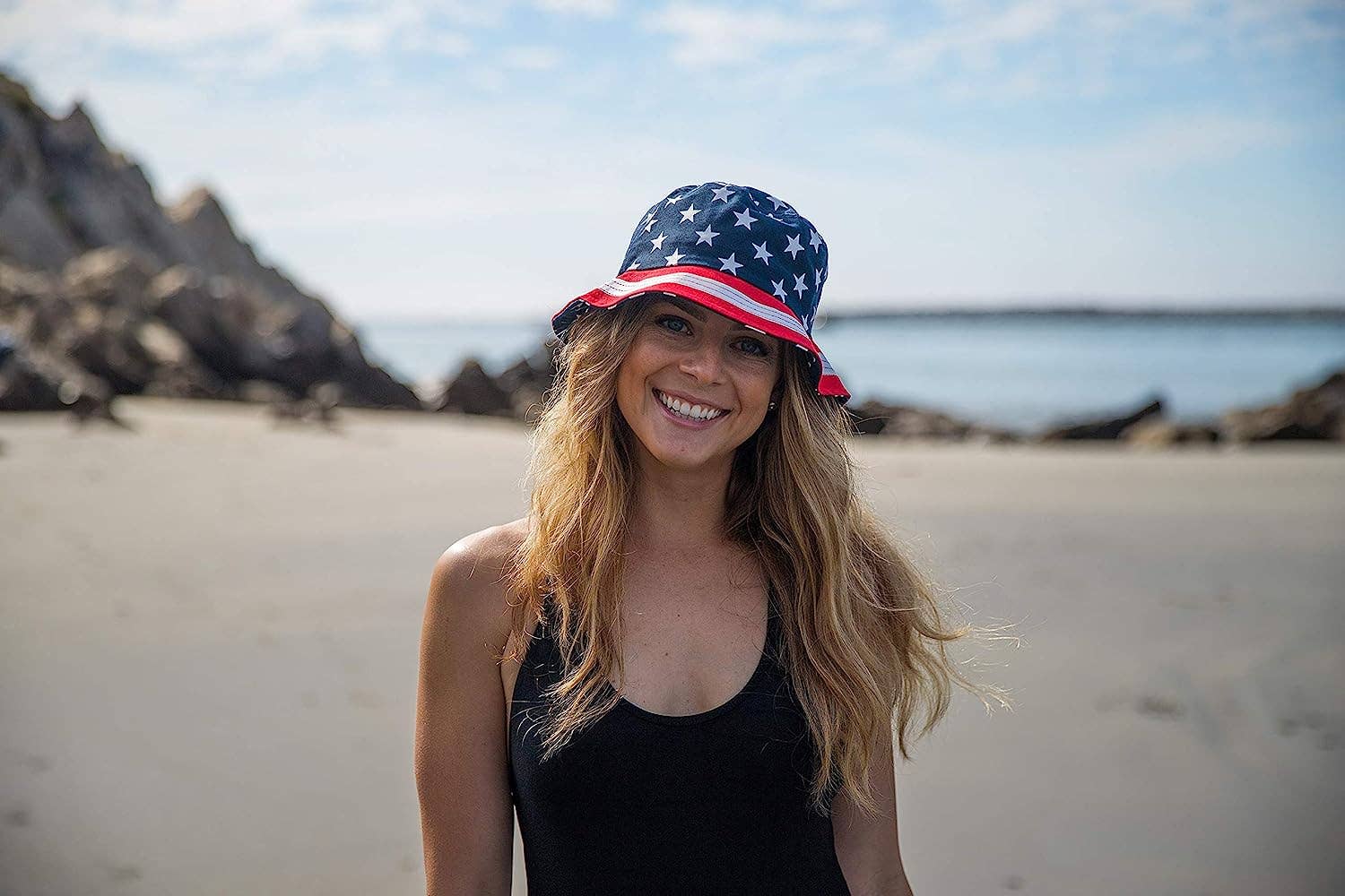 Funky Junque - Wholesale Bucket Hat - Unisex - Bucket Hat (USA Flag - Navy)4