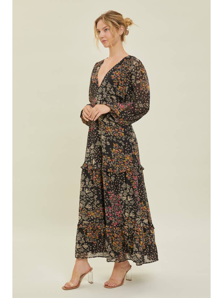Baevely by Wellmade USA - Wholesale Dress - Women's - RUFFLED TEIRED MAXI