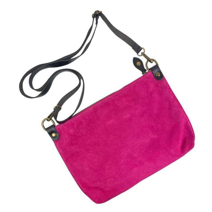 Chenson & Gorett - Wholesale Shoulder Bag - Women's - Italian Suede Leather Crossbody Bag with Zipper9