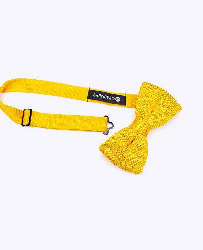 Unipap's - Wholesale Bow Tie - Men's - Men's Yellow Knitted Bow Tie "Léon"1