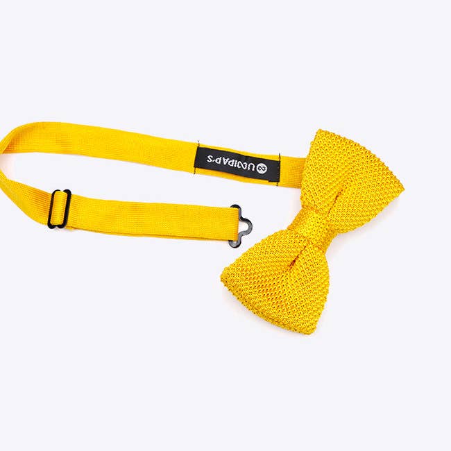 Unipap's - Wholesale Bow Tie - Men's - Men's Yellow Knitted Bow Tie "Léon"1
