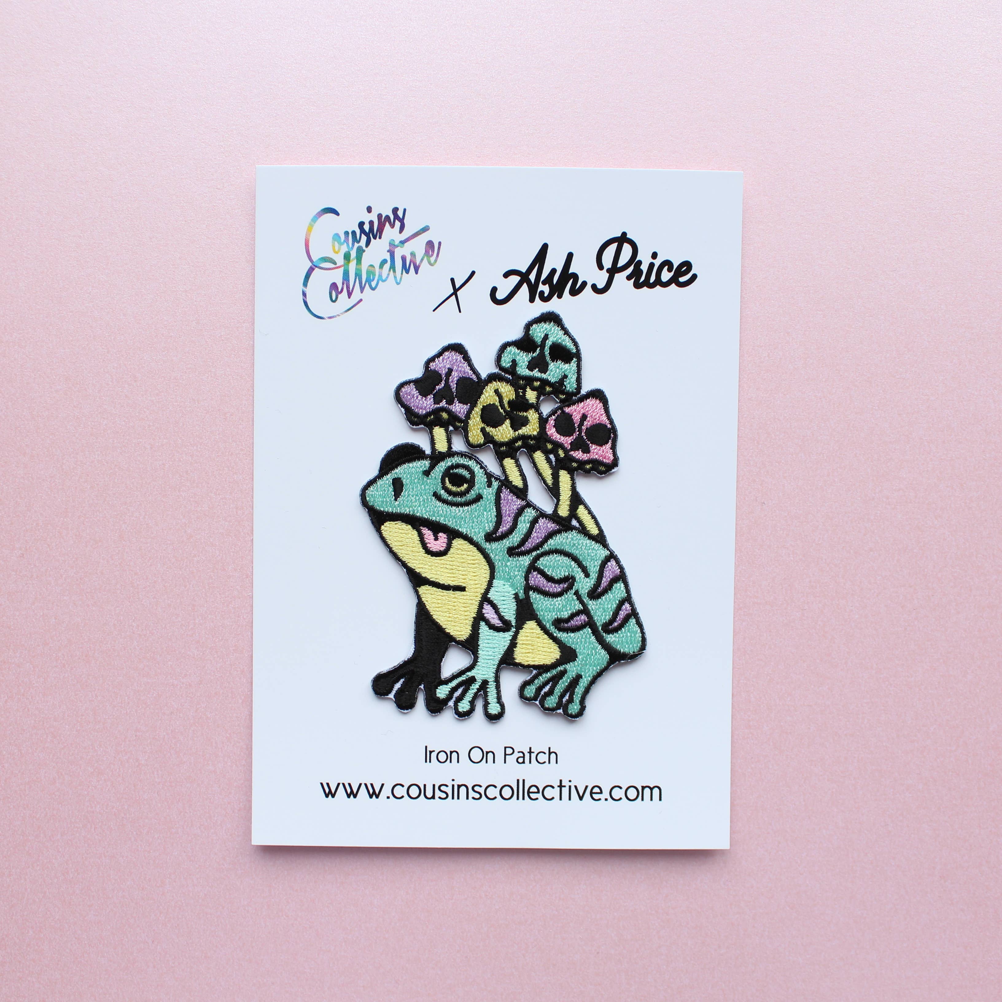Cousins Collective - Wholesale Patch - Mushroom Frog Embroidered Patch1