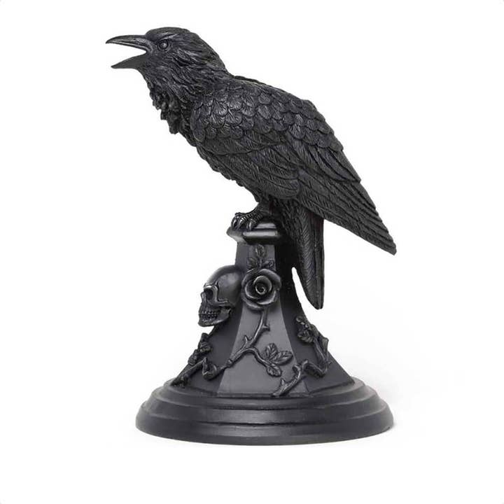 Poe's Raven Haunted Mansion Candle Holder for wholesale by Pacific Trading