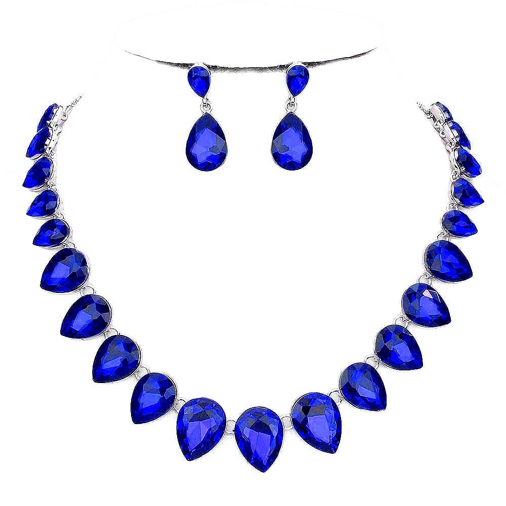 Diacly - Wholesale Jewelry Set - Pear Connection Crystal Necklace Set7