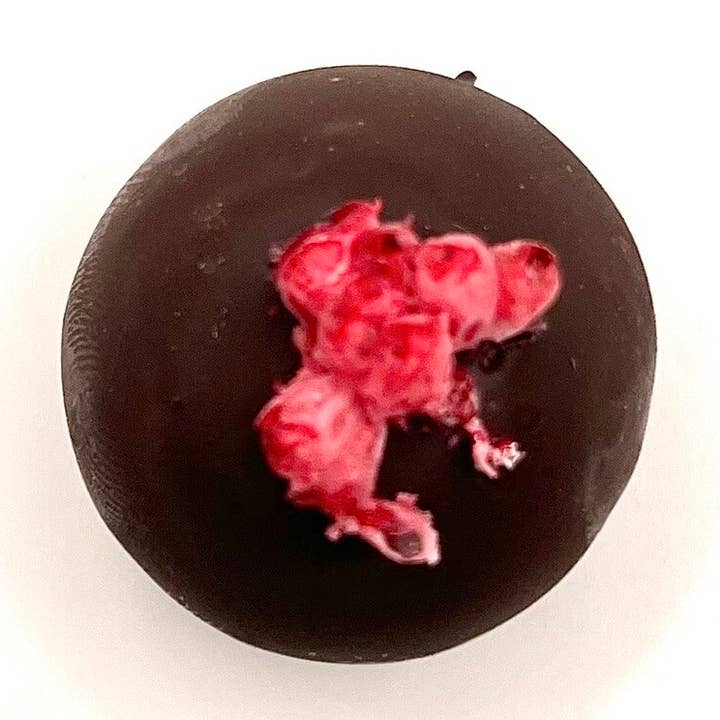 Raspberry Truffles bulk case for wholesale by ELEVATED CANDY CO
